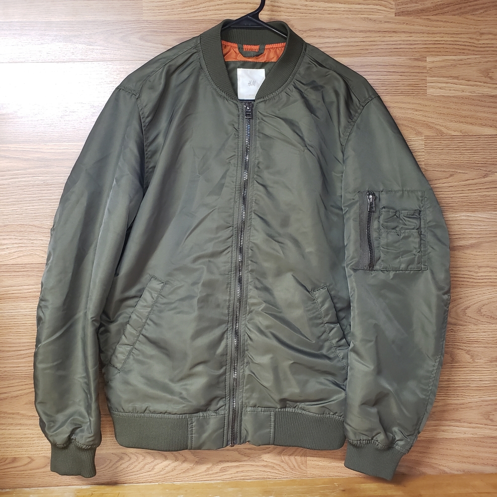 H&M Olive Green Bomber Jacket